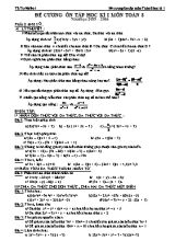 Đề cương ôn tập học kì I môn Toán 8